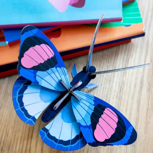 Studio Roof 3D butterfly blue cardboard