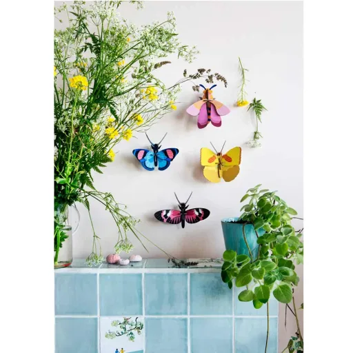 Studio Roof 3D butterfly blue cardboard