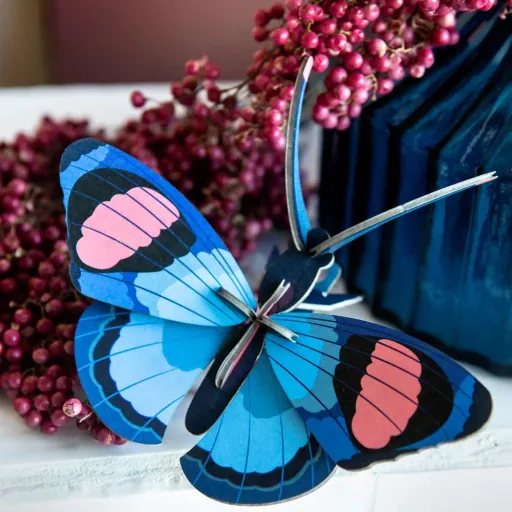 Studio Roof 3D butterfly blue cardboard
