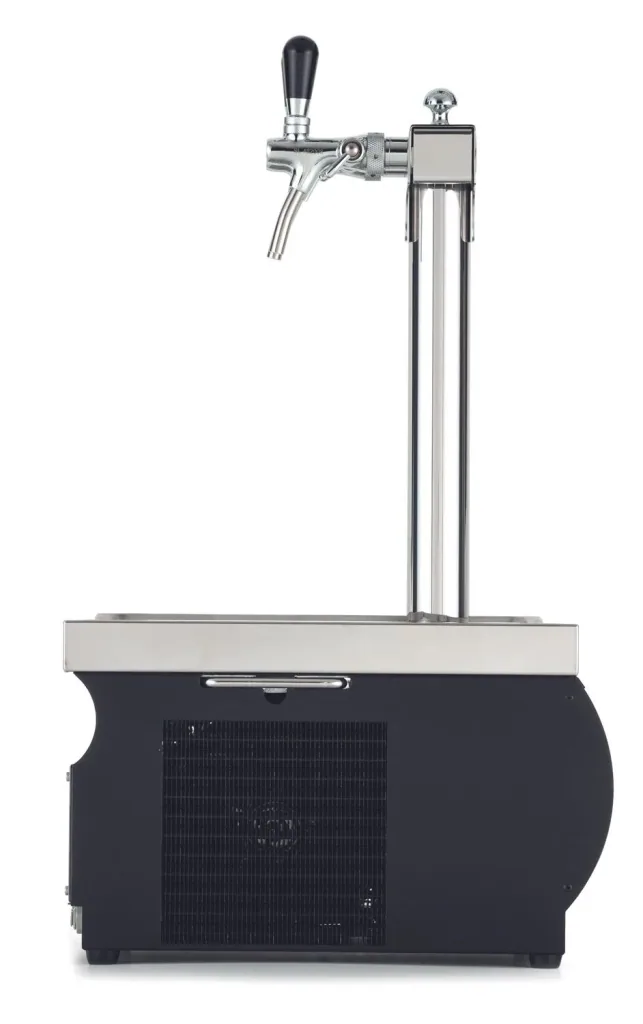Beer Dispenser, Beer Machine - Kontakt 55, 2-line dry cooling device made of stainless steel, 50 liters/h, Green Line