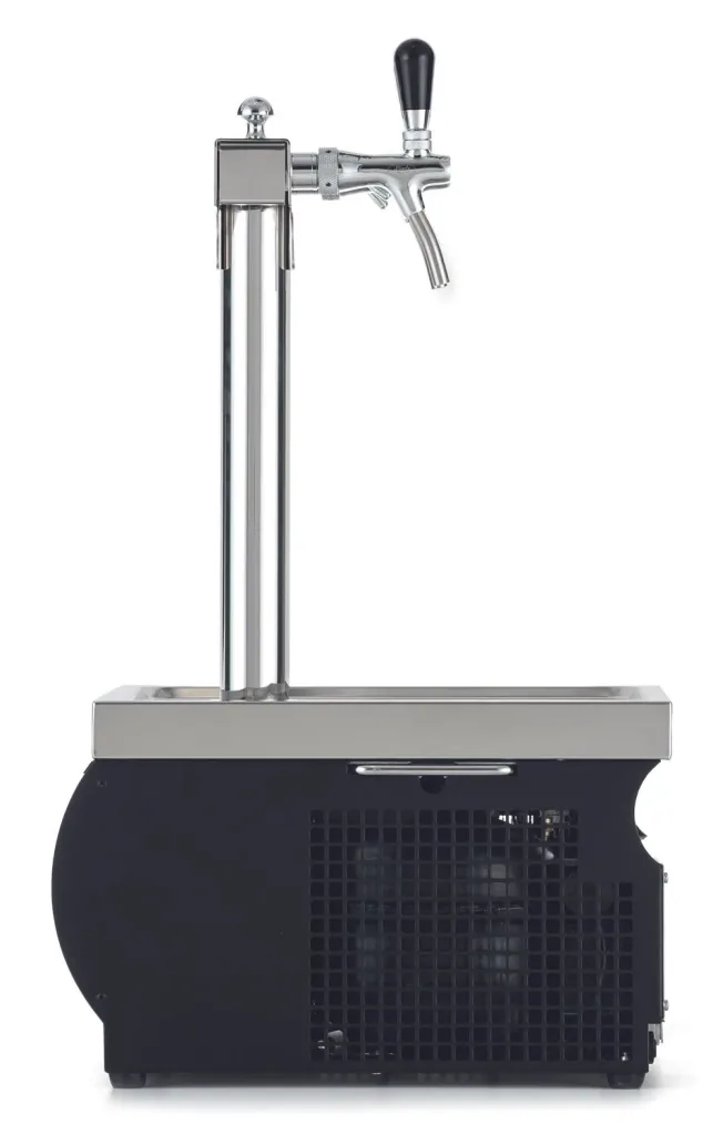 Beer Dispenser, Beer Machine - Kontakt 55, 2-line dry cooling device made of stainless steel, 50 liters/h, Green Line