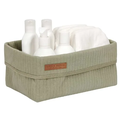Little Dutch Baby Storage Baskets Groß Uni Oliv "Pure Olive"