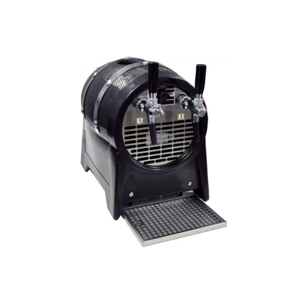 Beer dispenser, Beer machine, Beer tap, Beer cooler, Party keg - dry cooler with decorative rings, 2 taps, 60 l/hour