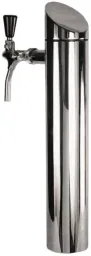 Beer tower, tower beer dispenser - Model Tower, matt brushed, 2 lines