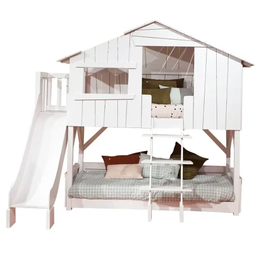 Mathy by Bol's bunk bed tree hut with slide