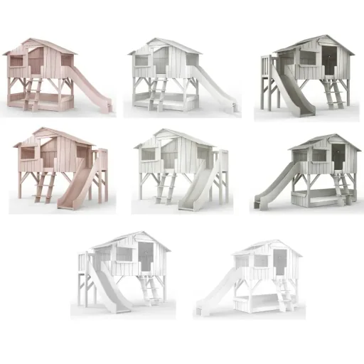 Mathy by Bol's bunk bed tree hut with slide