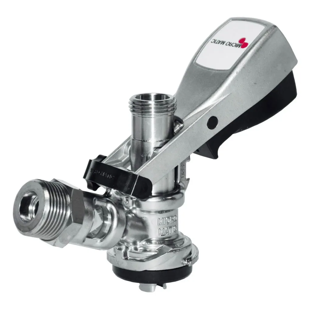 Keg coupler, Keg closure - Micro Matic Type S - Cellar tapping with stainless steel pestle & backflow protection