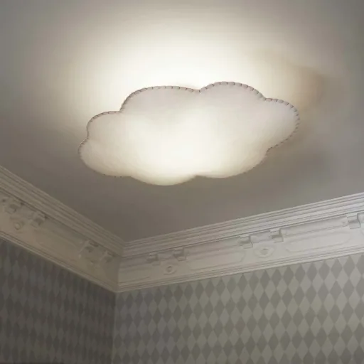 Buokid's ceiling lamp Nube small, Color of the seam: blue