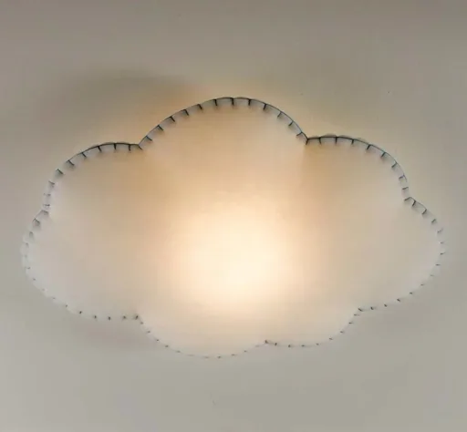 Buokid's ceiling lamp Nube small, Color of the seam: blue