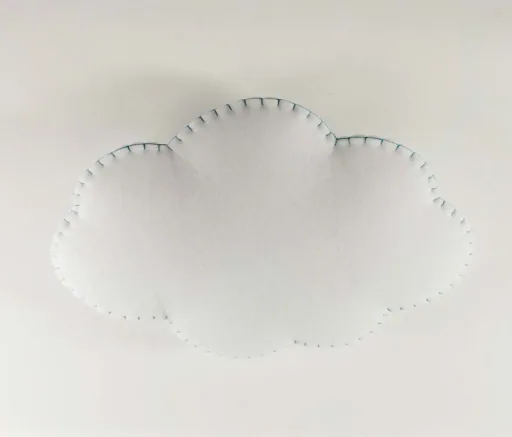 Buokid's ceiling lamp Nube small, Color of the seam: blue