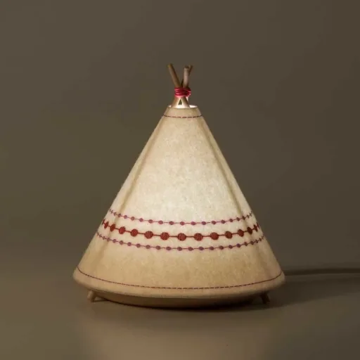 Buokid's table lamp & night light Tipi red
