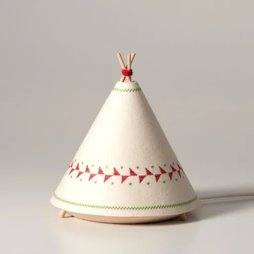 Buokid's table lamp & night light Tipi red