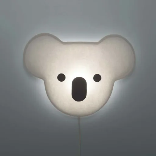 Buokids soft wall lamp koala bear black