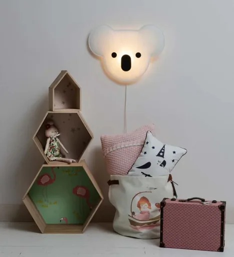 Buokids soft wall lamp koala bear black