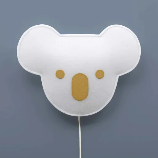 Buokids soft wall lamp koala bear mustard yellow