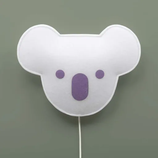 Buokids soft wall lamp koala bear violet