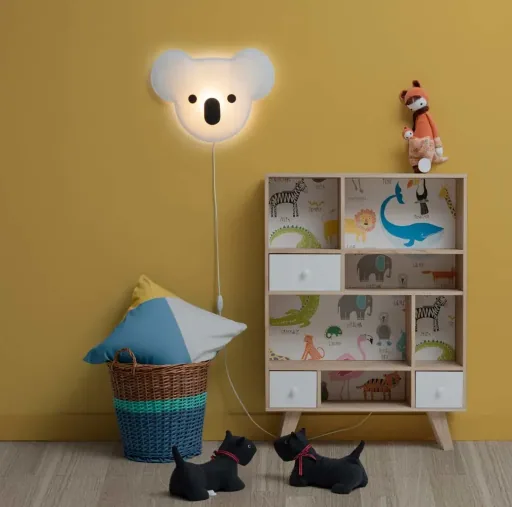 Buokids soft wall lamp koala bear violet
