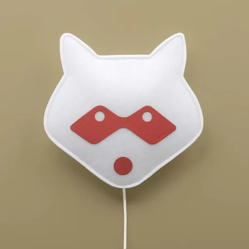Buokids soft wall lamp raccoon red