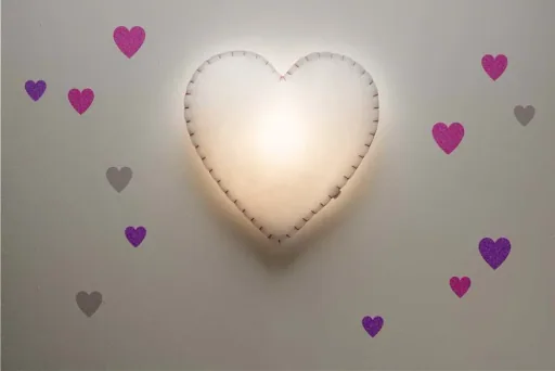 Buokids Wall Sticker Hearts Lila & Pink