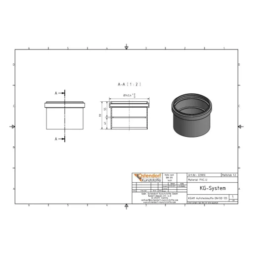 KGAM Socket DN/OD 125