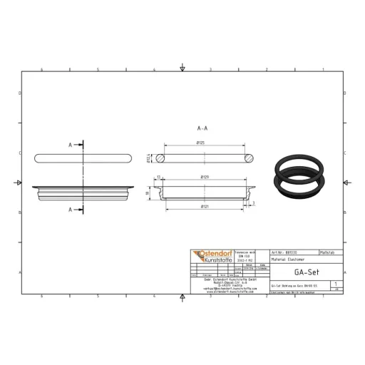 DN 125 Double Seal Kit, Sewer Pipe, Drain Pipe