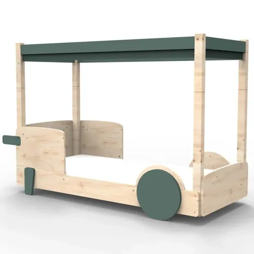 Mathy by Bol's four -poster bed "Discovery", Color elements: raw