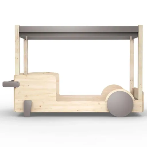 Mathy by Bol's four -poster bed "Discovery", Color elements: raw