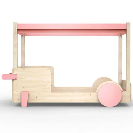 Mathy by Bol's four -poster bed "Discovery", Color elements: raw