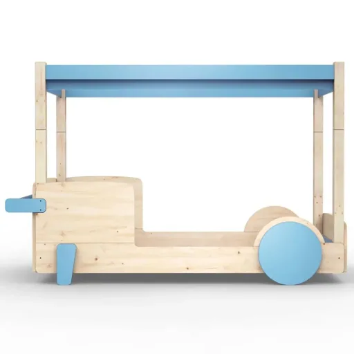 Mathy by Bol's four -poster bed "Discovery", Color elements: raw