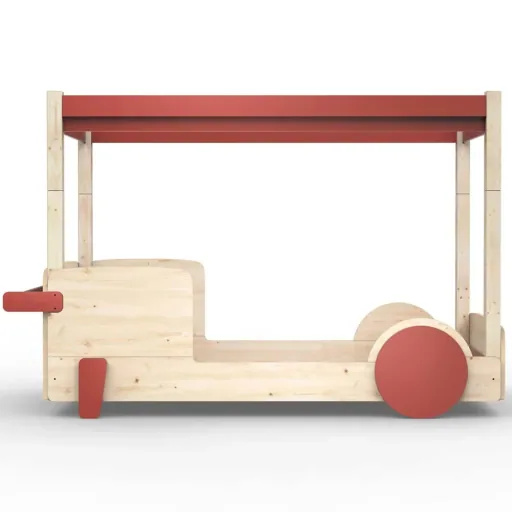 Mathy by Bol's four -poster bed "Discovery", Color elements: raw
