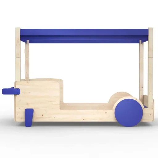 Mathy by Bol's four -poster bed "Discovery", Color elements: raw