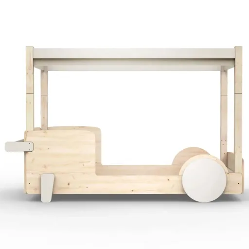 Mathy by Bol's four -poster bed "Discovery", Color elements: raw