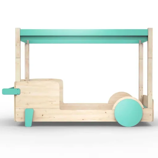 Mathy by Bol's four -poster bed "Discovery", Color elements: raw