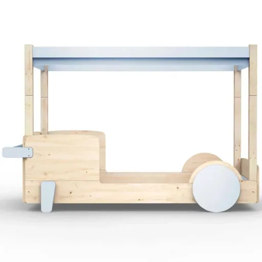 Mathy by Bol's four -poster bed "Discovery", Color elements: raw