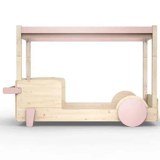 Mathy by Bol's four -poster bed "Discovery", Color elements: raw