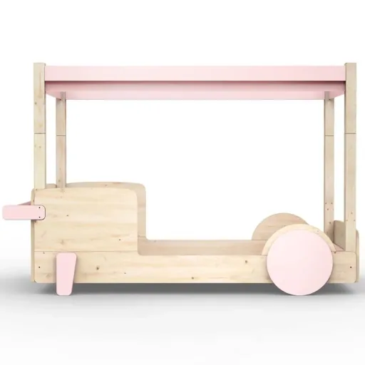 Mathy by Bol's four -poster bed "Discovery", Color elements: raw