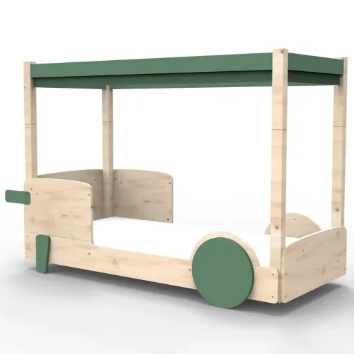 Mathy by Bol's four -poster bed "Discovery", Color elements: raw