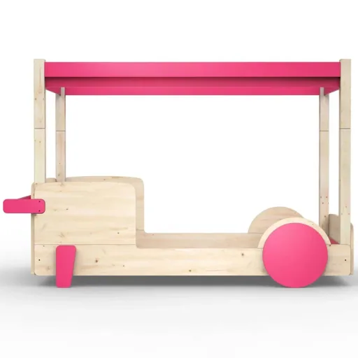 Mathy by Bol's four -poster bed "Discovery", Color elements: raw