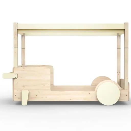 Mathy by Bol's four -poster bed "Discovery", Color elements: raw