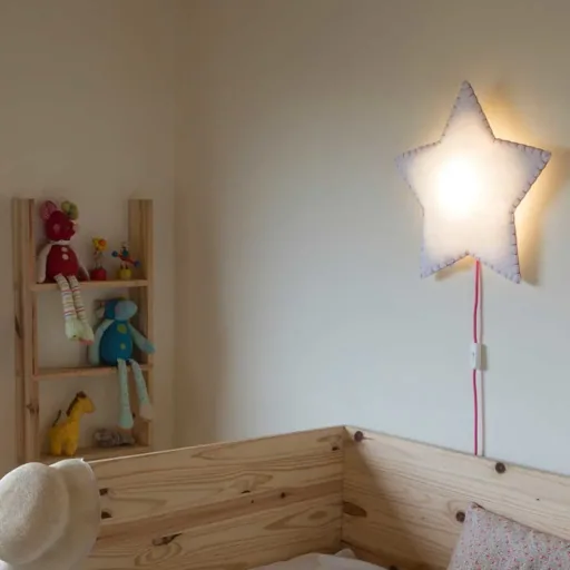Buokids soft lamp night light/wall lamp star, Color of the seam: yellow; Version: Wall lamp