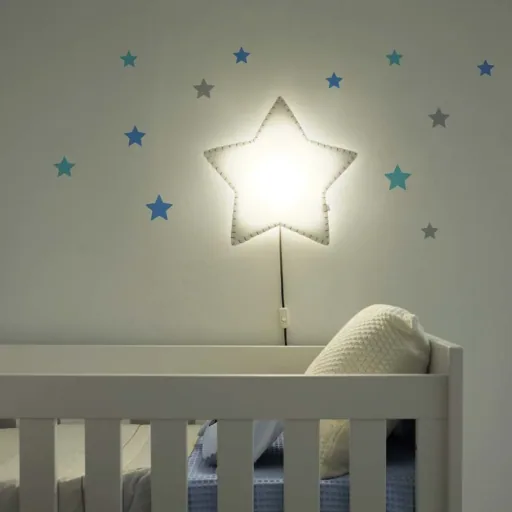 Buokids soft lamp night light/wall lamp star, Color of the seam: yellow; Version: Wall lamp