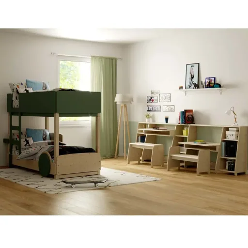 Mathy by Bol's bunk bed "Discovery", Color elements: Summer pink