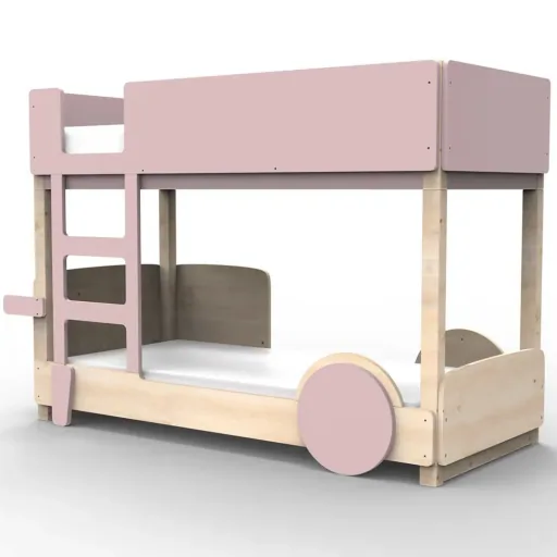 Mathy by Bol's bunk bed "Discovery", Color elements: Summer pink