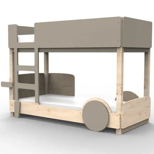 Mathy by Bol's bunk bed "Discovery", Color elements: Summer pink