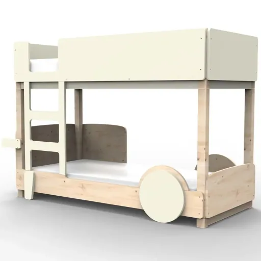 Mathy by Bol's bunk bed "Discovery", Color elements: Summer pink
