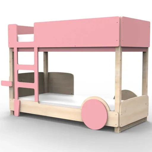 Mathy by Bol's bunk bed "Discovery", Color elements: Summer pink