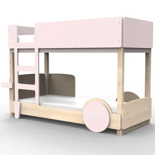 Mathy by Bol's bunk bed "Discovery", Color elements: Summer pink