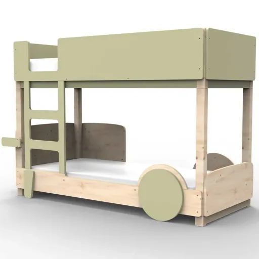 Mathy by Bol's bunk bed "Discovery", Color elements: Summer pink