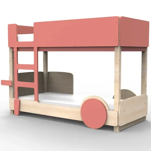 Mathy by Bol's bunk bed "Discovery", Color elements: Summer pink