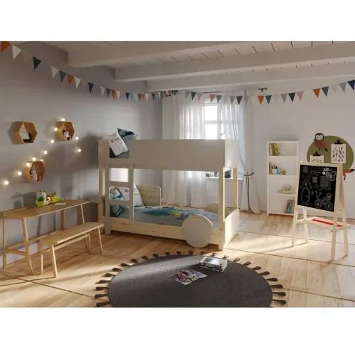 Mathy by Bol's bunk bed "Discovery", Color elements: Summer pink